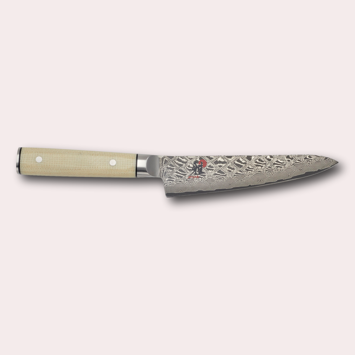 Miyabi 4500FCD Shotoh utility knife. Made in Japan, stunning Damascus blade and micarta handle. japanese-knives.co.uk