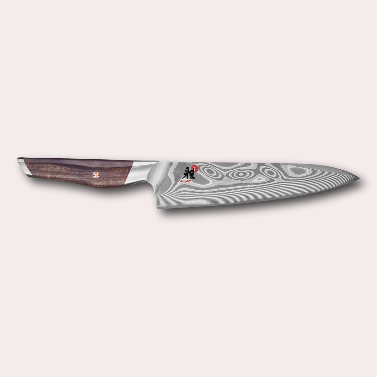Miyabi Iki chef/gyuto knife, premim Damascus blade with beautiful hardwood handle, supplied by japanese-knives.co.uk