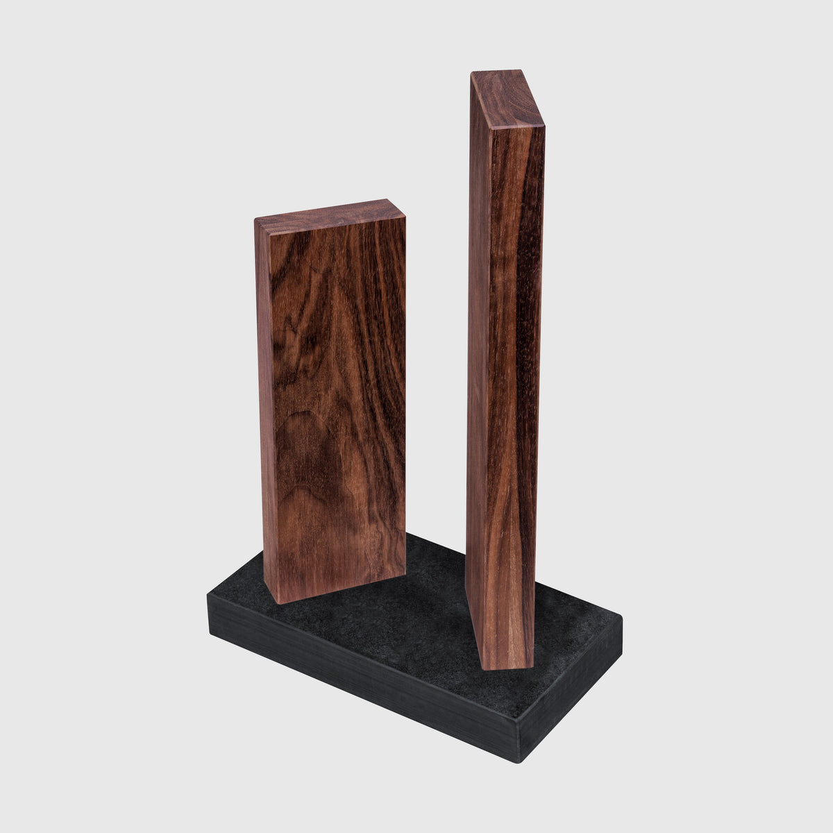 Kai Stonehenge 2 Pillar Walnut Knife Block with Granite Base