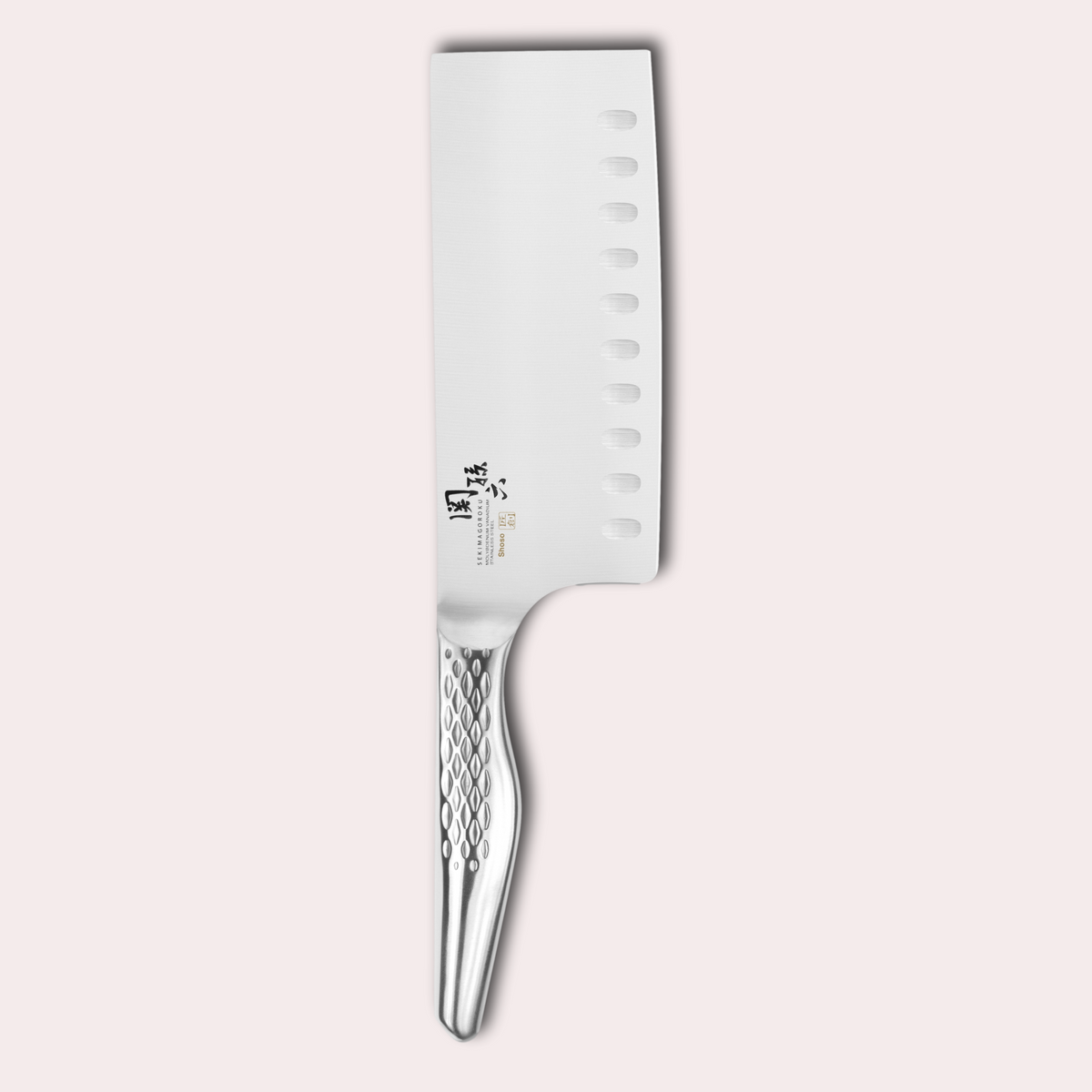 Kai Seki Magoroku Shoso Chinese Chef knife. 5CR15MoV Steel with diamond pattern handle.