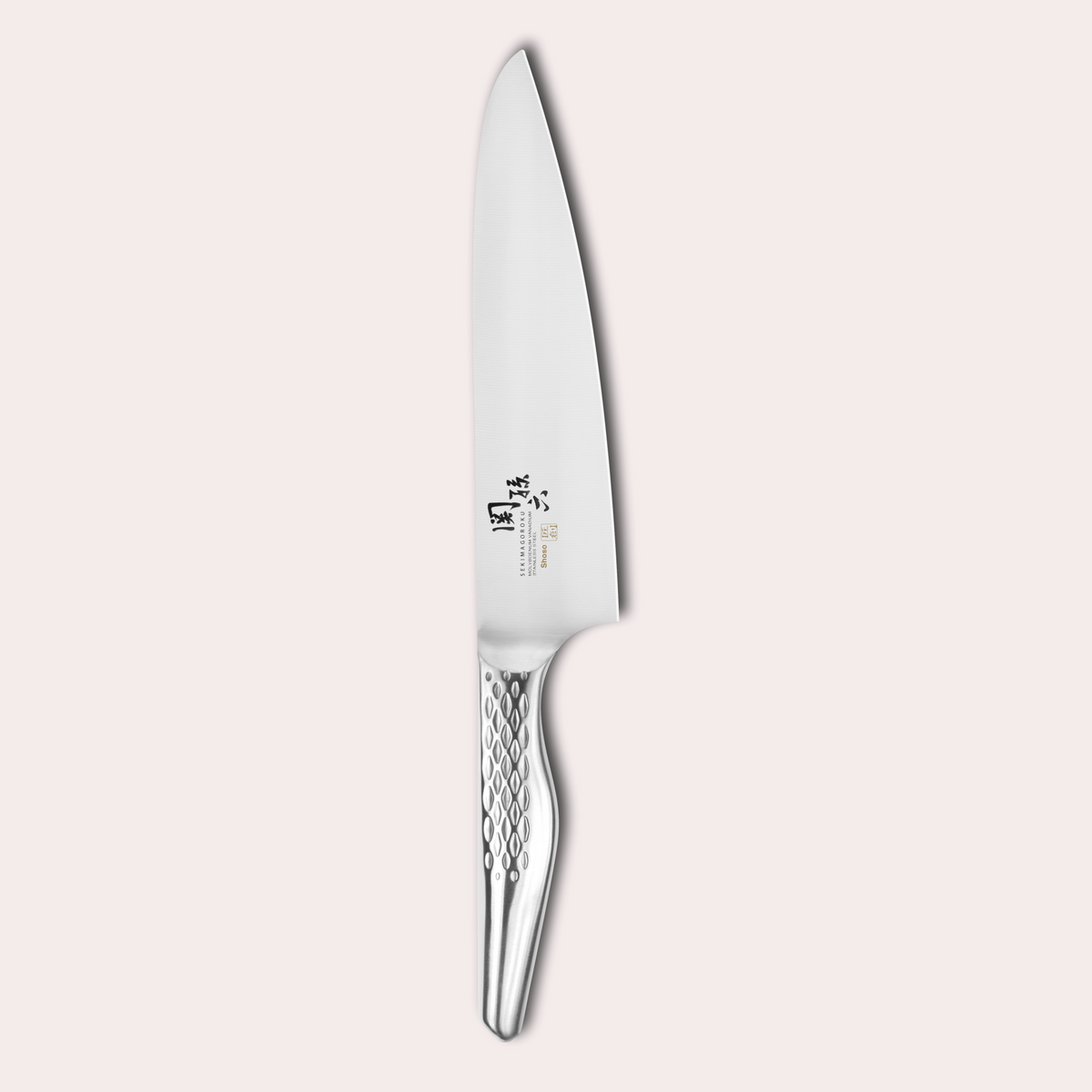 Kai Seki Magoroku Shoso Chef knife. 5CR15MoV Steel with diamond pattern handle.