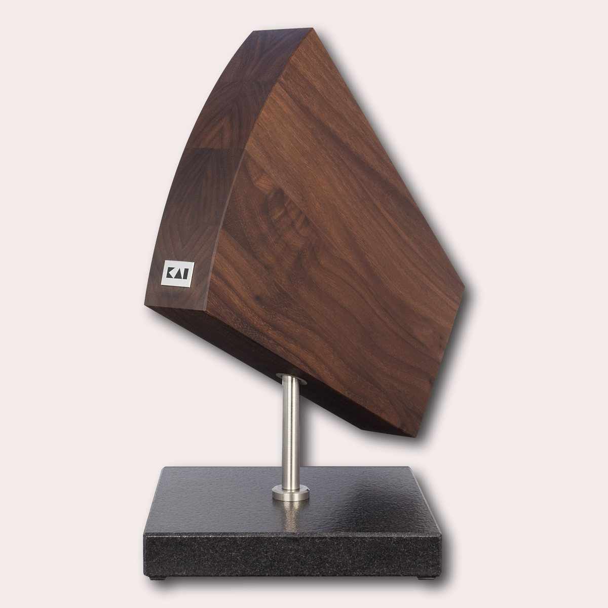 KAI Rotating Magnetic Knife Block - Granite & Walnut