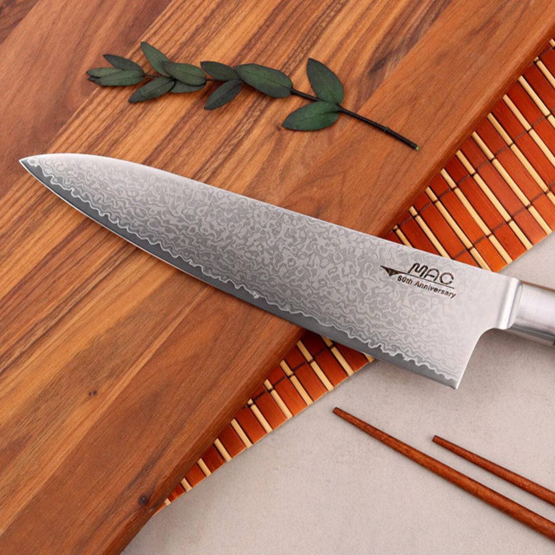 Mac Damascus 20cm gyuto special edition knife.