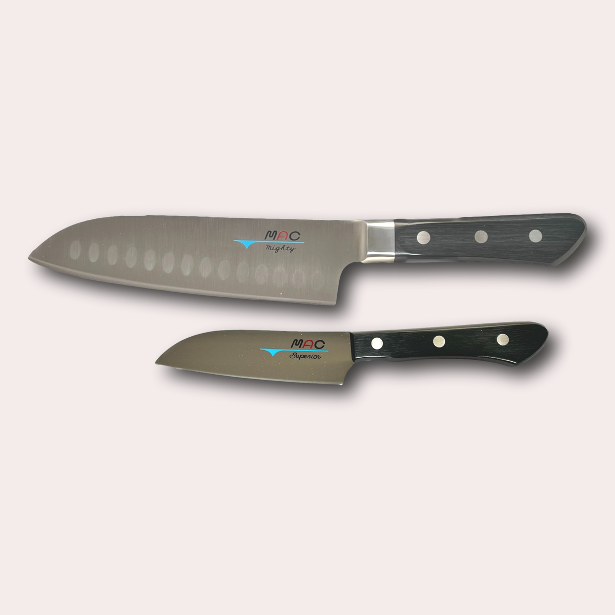 2 piece boxed set of MAC chef and paring knives, supplied by japanese-knives.co.uk