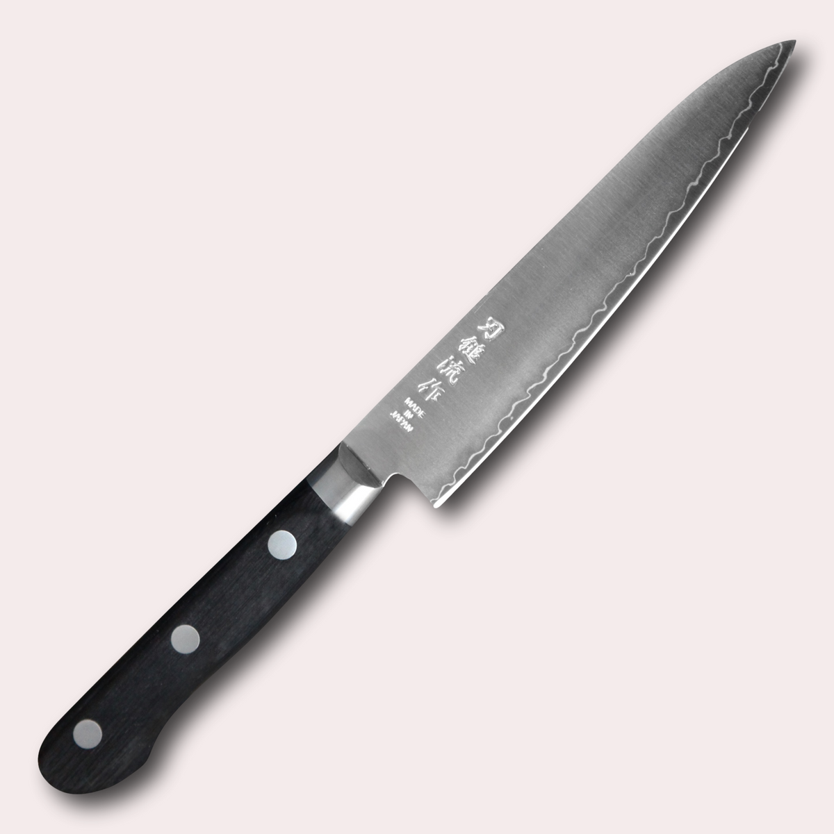 Suncraft Pateru Warikoma Petty Knife, AUS10 steel 3ply blade with stabilises lack pakkawood handle.