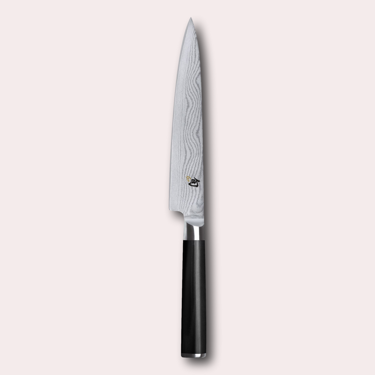 KAI Shun 15cm Utility knife left handed. Damascus blade with razor sharp edge and black pakkawood handle.
