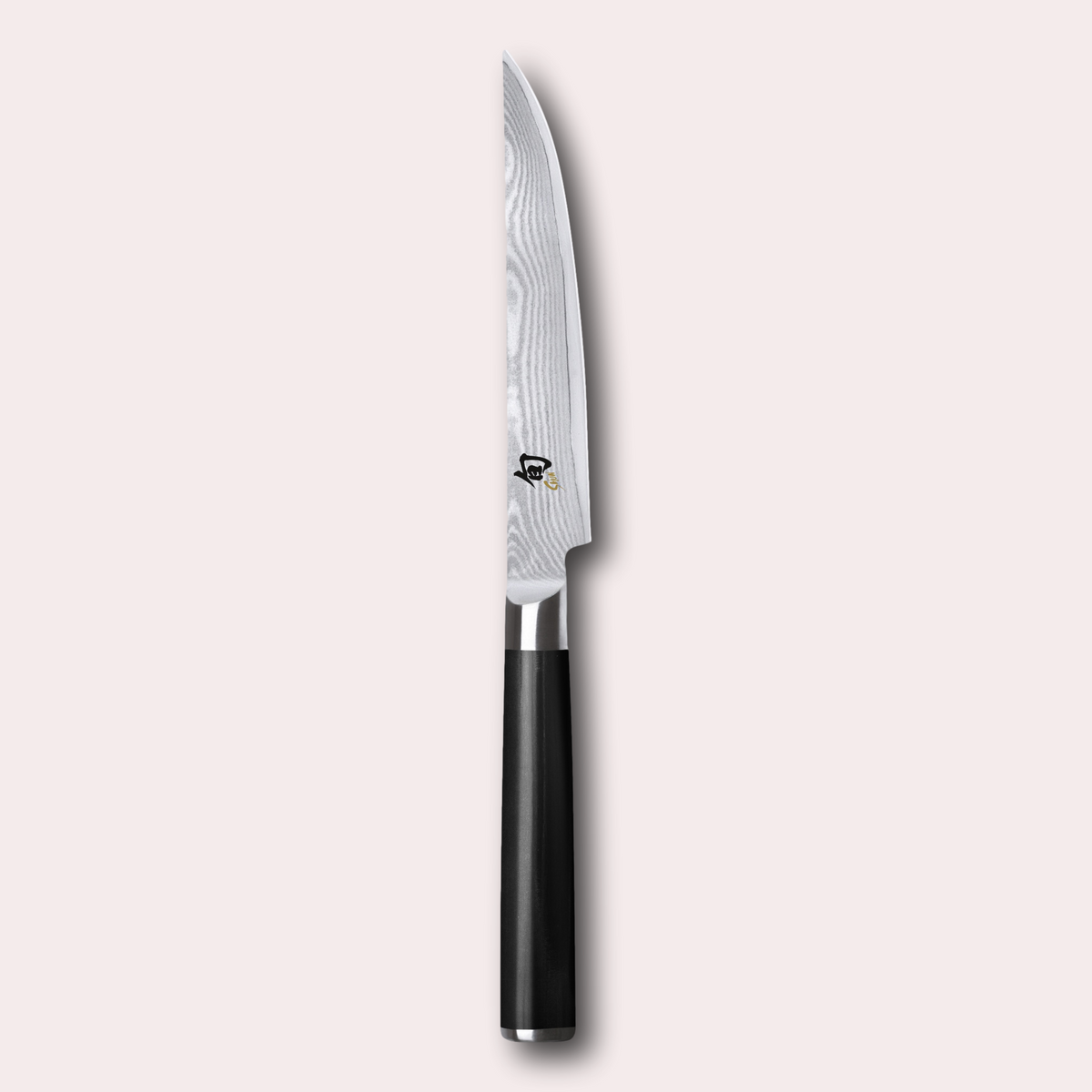 KAI Shun 12cm Steak Knife , damascus blade with razor sharp edge and black pakkawood handle.