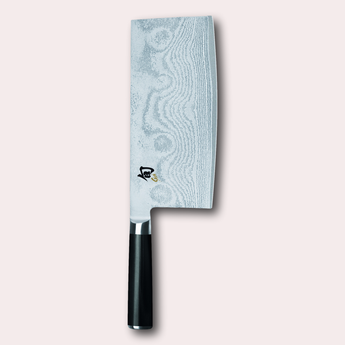 KAI Shun 18cm Chinese Chef Knife , damascus blade with razor sharp edge and black pakkawood handle.