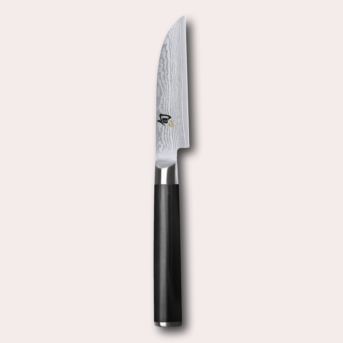 KAI Shun 8.5cm Vegetable Knife , damascus blade with razor sharp edge and black pakkawood handle.
