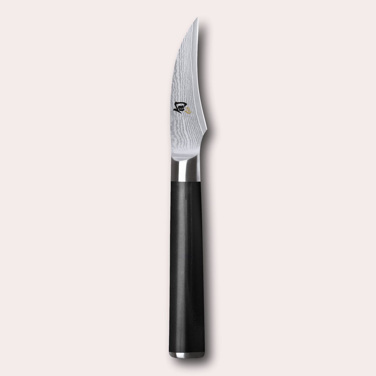 KAI Shun 6.5cm Peeling Knife , damascus blade with razor sharp edge and black pakkawood handle.