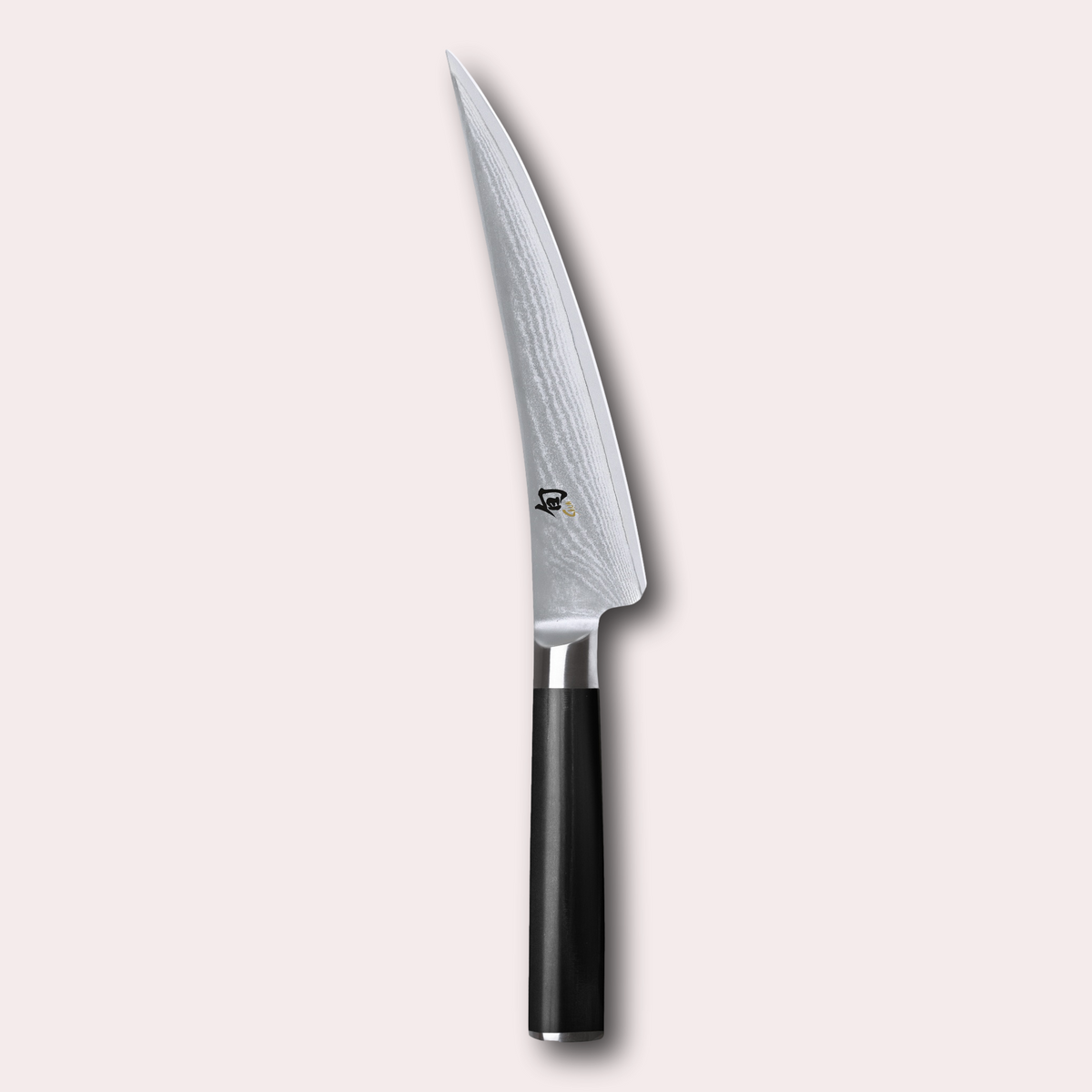 KAI Shun 16cm Gokujo rigid boning Knife , damascus blade with razor sharp edge and black pakkawood handle.
