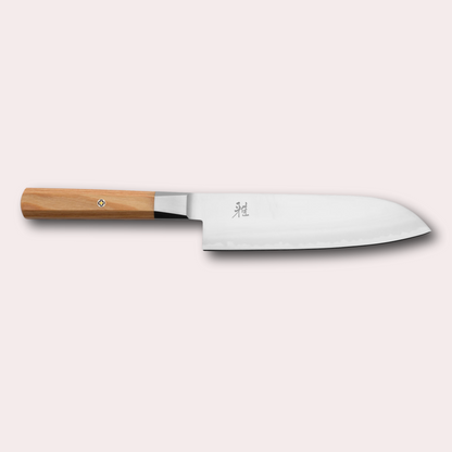 Miyabi 4000FC Koya Santoku knife.  Made in Japan, stunning folded steel blade with octagonal pakkawood handle. japanese-knives.co.uk