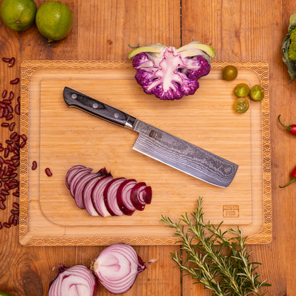 KOTAI Hashi Damascus Nakiri Knife 16cm