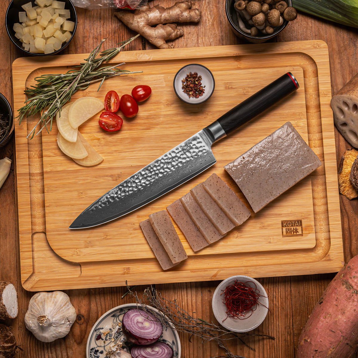 KOTAI Pakka Damascus Gyuto Knife 20cm