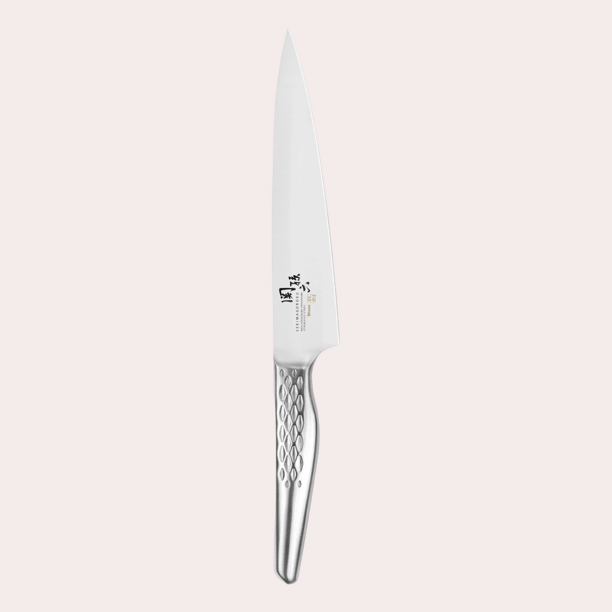 Kai Seki Magoroku Shoso Utility knife. 5CR15MoV Steel with diamond pattern handle.