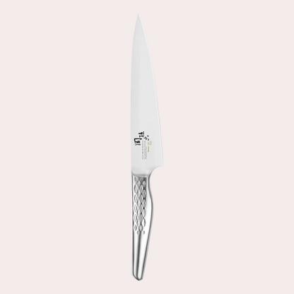 Kai Seki Magoroku Shoso Utility knife. 5CR15MoV Steel with diamond pattern handle.