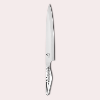 Kai Seki Magoroku Shoso Yanagiba slicing knife. 5CR15MoV Steel with diamond pattern handle.