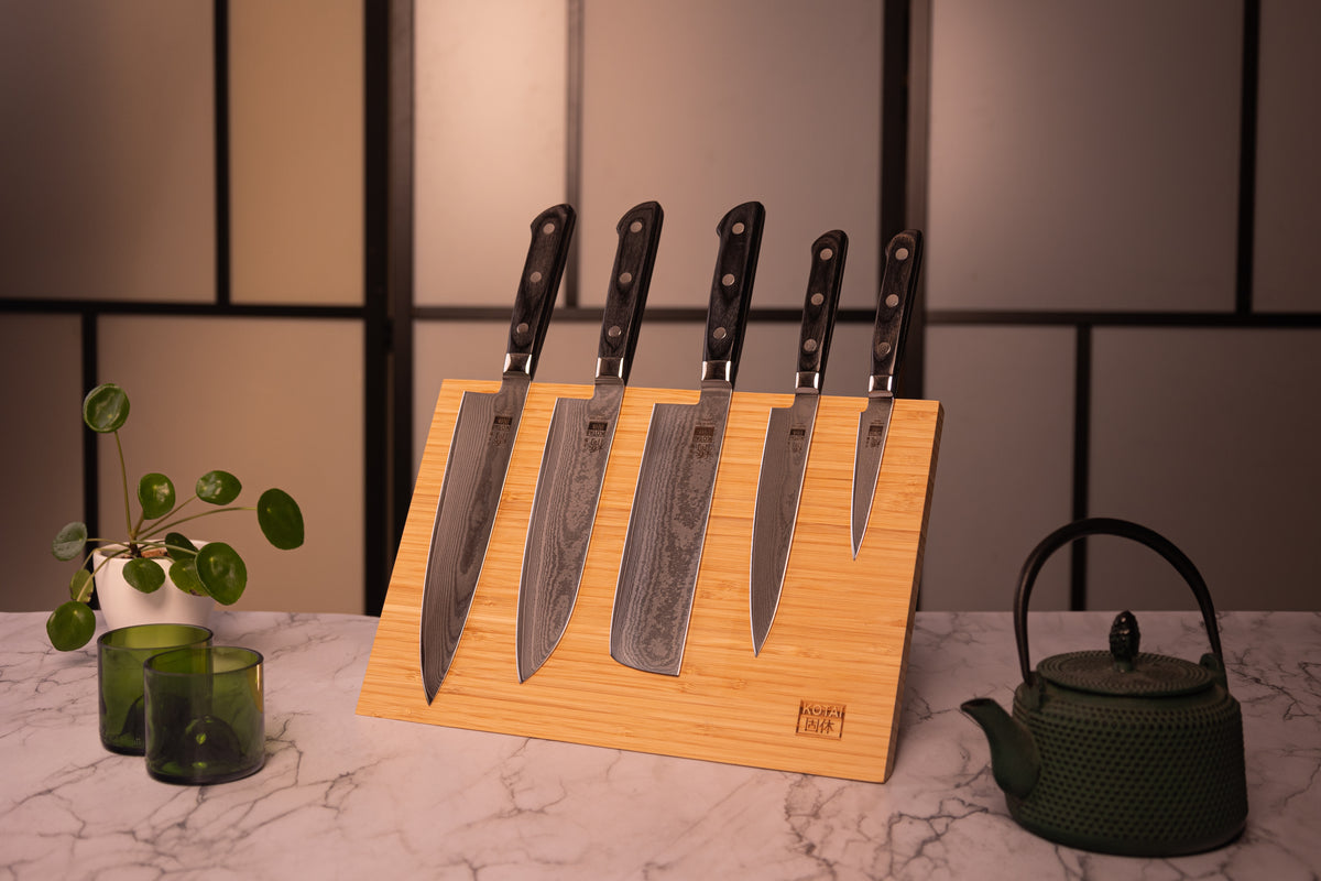 Kotai Hashi Damascus knife collection, supplied in the UK by japanese-knives-uk