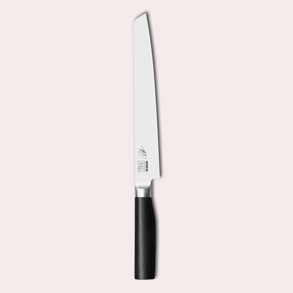 Tim Malzer designed Kai Kamagata slicing knife.  4116 steel blade and POM handles.  japanese-knives.co.uk