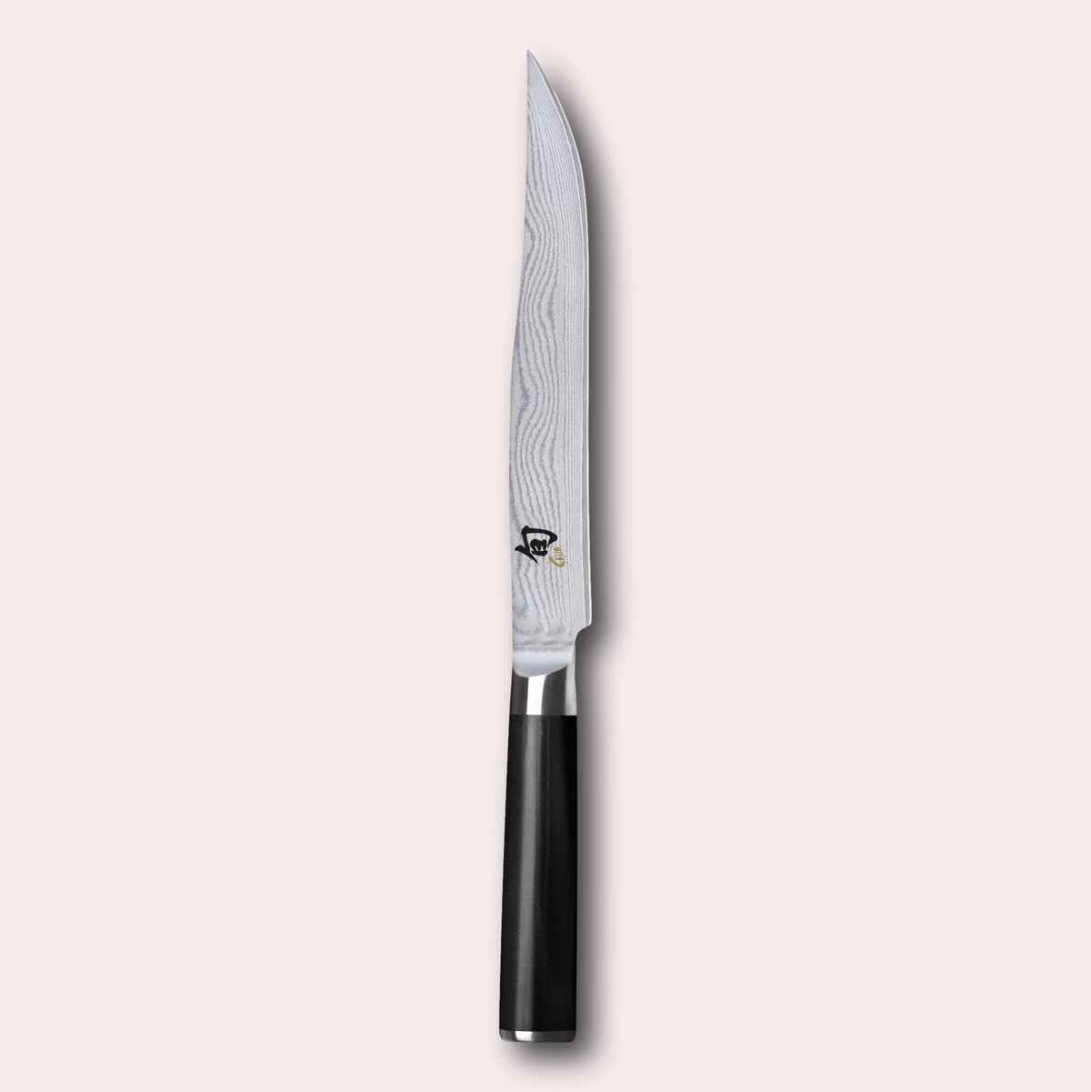 KAI Shun 20cm carving Knife , damascus blade with razor sharp edge and black pakkawood handle. 
