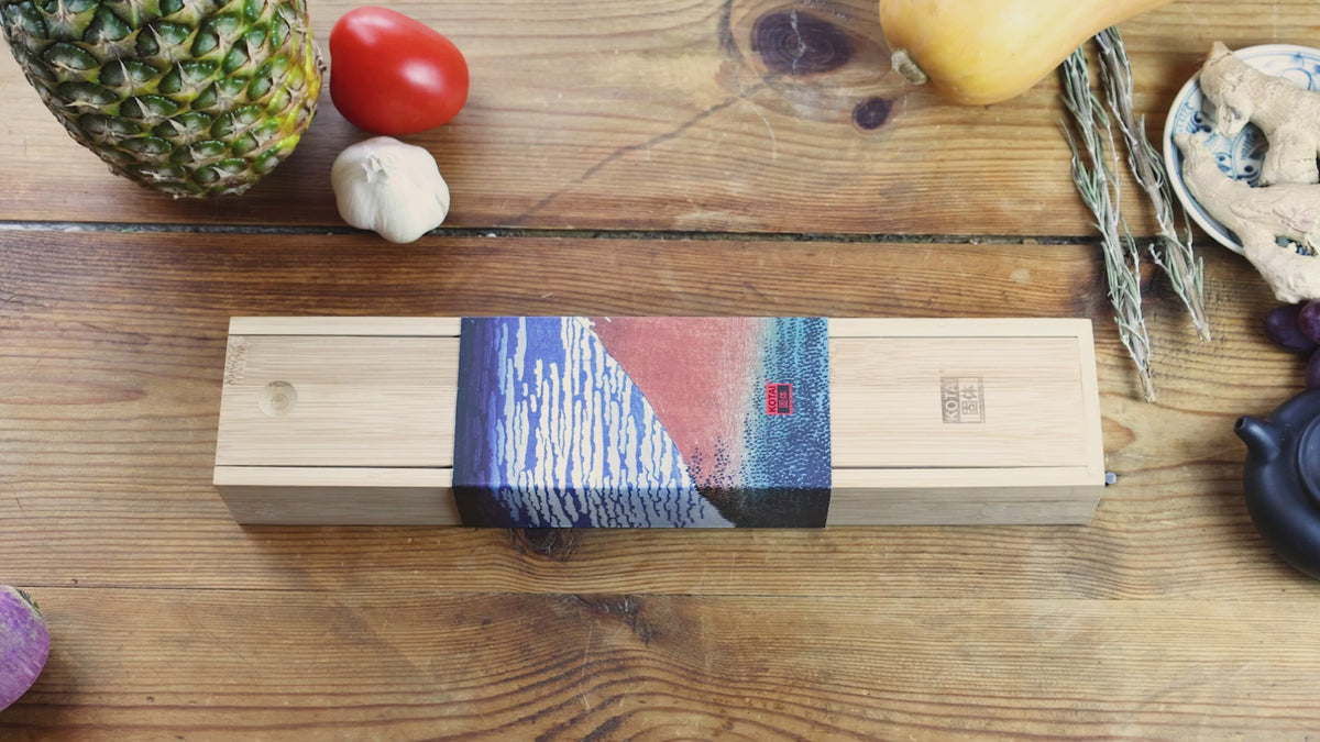Load video: KOTAI Bunka Kiritsuke Knife 21cm