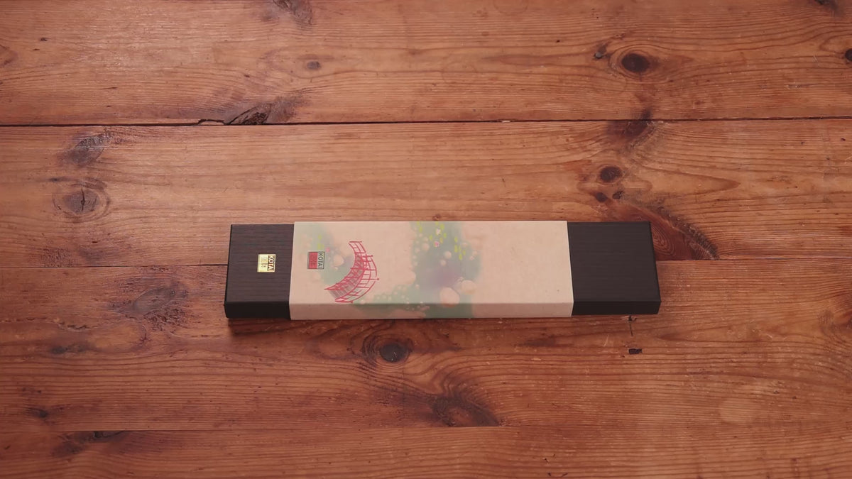 Load video: KOTAI Hashi Tsuchime Nakiri Knife 16cm
