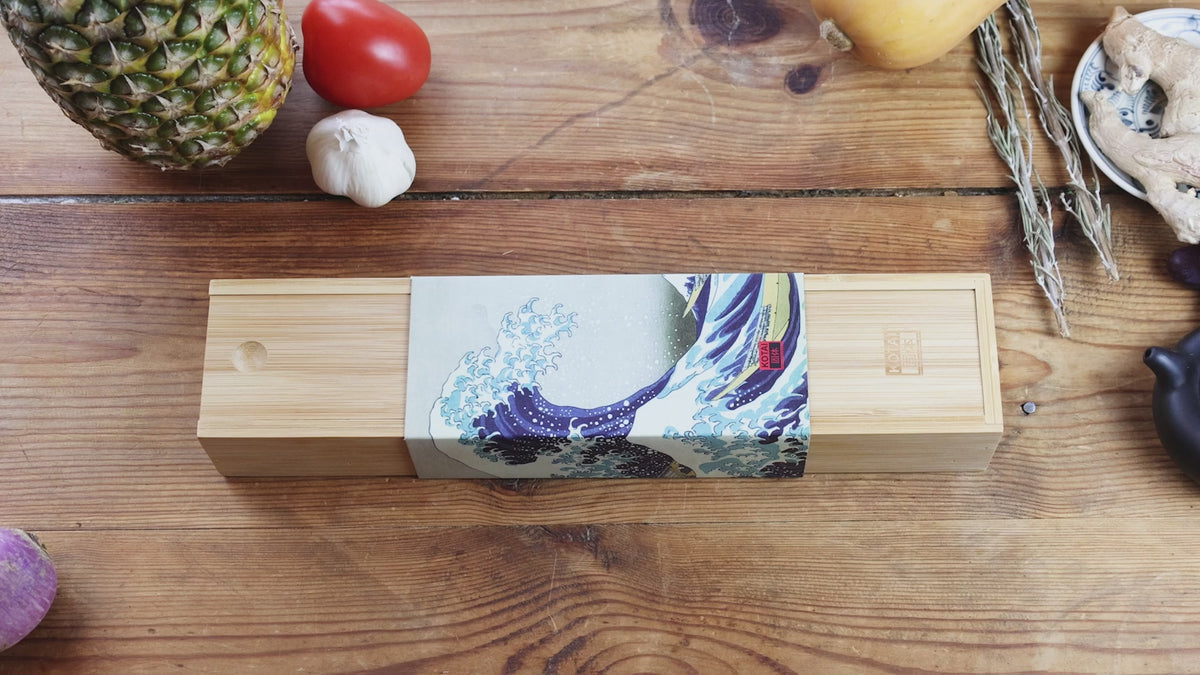 Load video: KOTAI Pakka Gyuto Knife 20cm